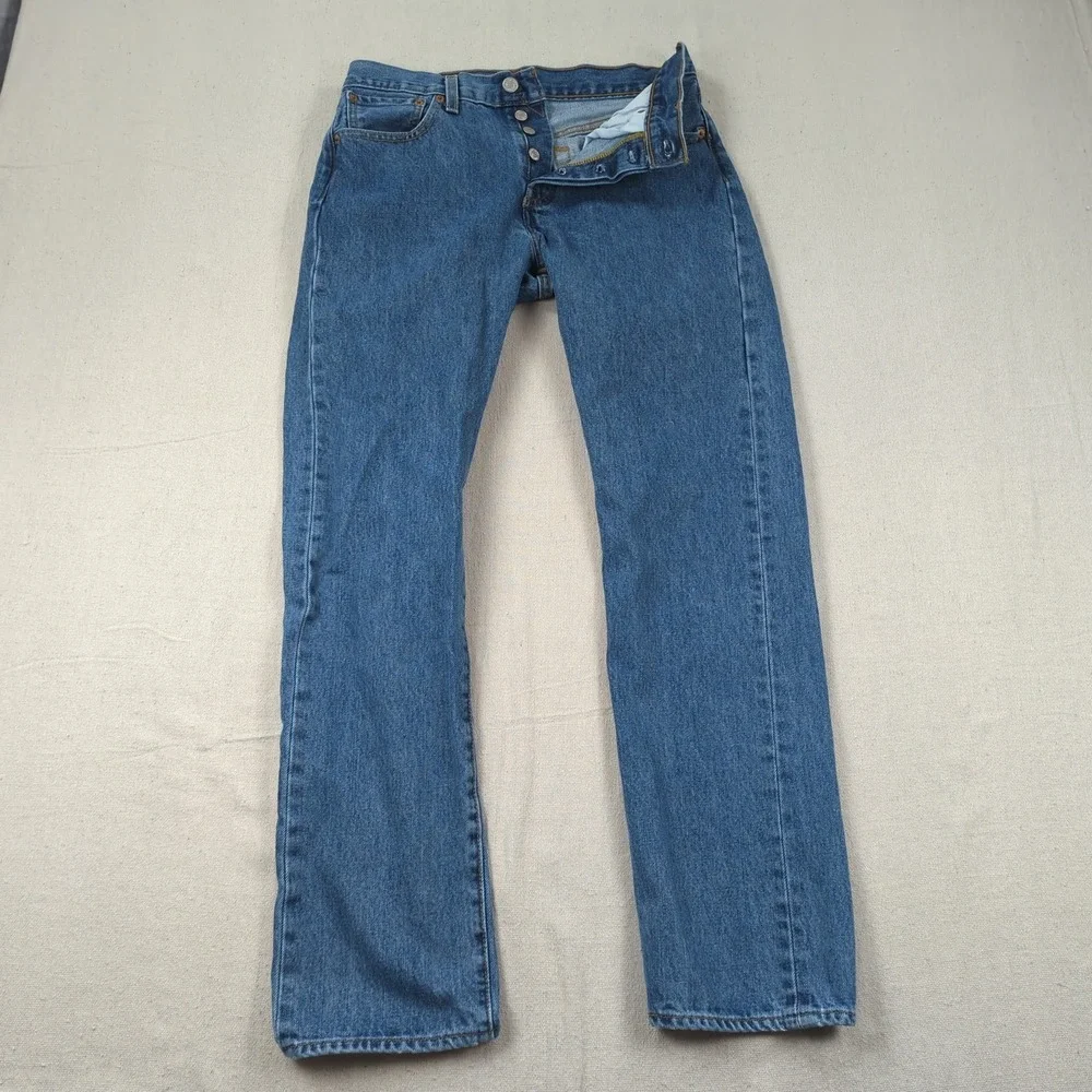 Levis 501 Jeans Mens 29x30 Blue Button Fly Casual Classic American Western